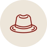 Fedora illustration in minimalist style