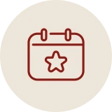 Star-marked date on calendar